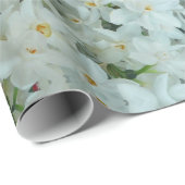 Paperwhite Narcissus Delicate White Flowers Cadeaupapier (Rol Hoek)