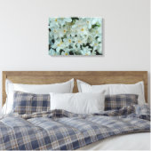 Paperwhite Narcissus Delicate White Flowers Canvas Afdruk (Insitu (Slaapkamer))