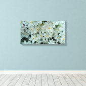 Paperwhite Narcissus Delicate White Flowers Canvas Afdruk (Insitu (Houten vloer))