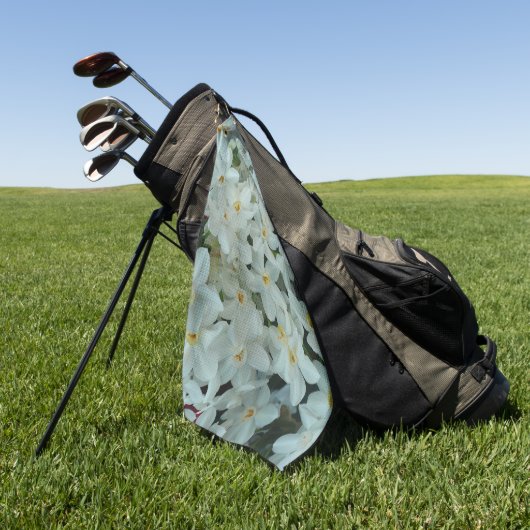 Paperwhite Narcissus Delicate White Flowers Golfhanddoek (Groen)