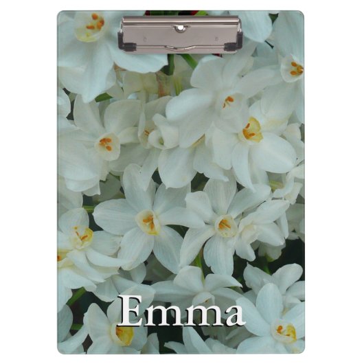 Paperwhite Narcissus Delicate White Flowers Klembord (Voorkant)