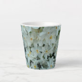 Paperwhite Narcissus Delicate White Flowers Latte Mok (Voorkant)