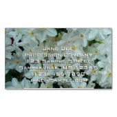 Paperwhite Narcissus Delicate White Flowers Magnetisch Visitekaartje (Voorkant)