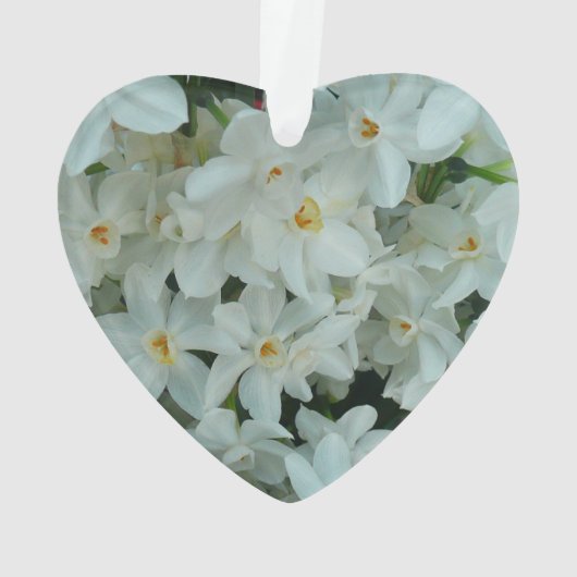 Paperwhite Narcissus Delicate White Flowers Ornament (achterkant)