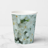 Paperwhite Narcissus Delicate White Flowers Papieren Bekers (Achterkant)