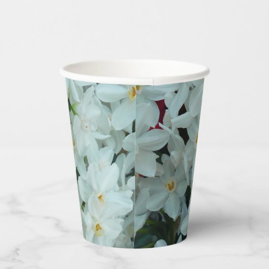 Paperwhite Narcissus Delicate White Flowers Papieren Bekers (Rechts)