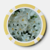 Paperwhite Narcissus Delicate White Flowers Poker Chips (Achterkant)