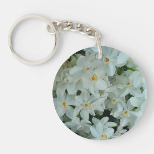 Paperwhite Narcissus Delicate White Flowers Sleutelhanger