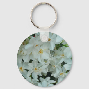 Paperwhite Narcissus Delicate White Flowers Sleutelhanger
