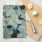 Paperwhite Narcissus Delicate White Flowers Theedoek (Quarter Fold)