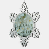 Paperwhite Narcissus Delicate White Flowers Tin Sneeuwvlok Ornament (Rechts)