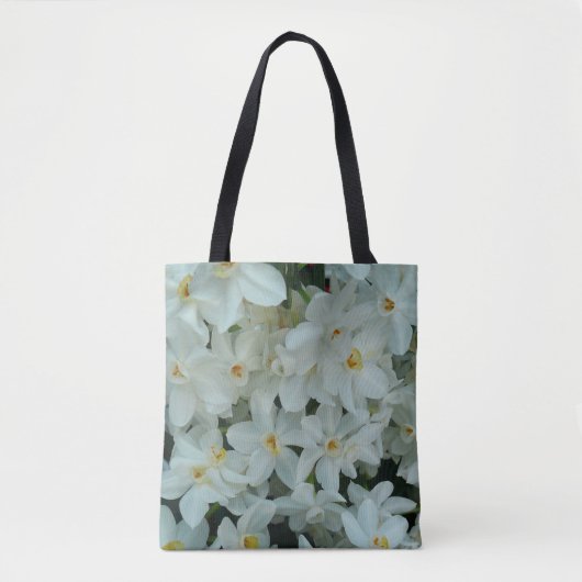 Paperwhite Narcissus Delicate White Flowers Tote Bag (Voorkant)