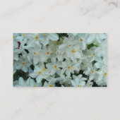Paperwhite Narcissus Delicate White Flowers Visitekaartje (Achterkant)