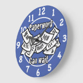 Paperwork kan illustratie wachten grote klok (Hoek)