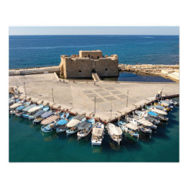 Paphos Castle & Harbour - originele foto Foto Afdruk