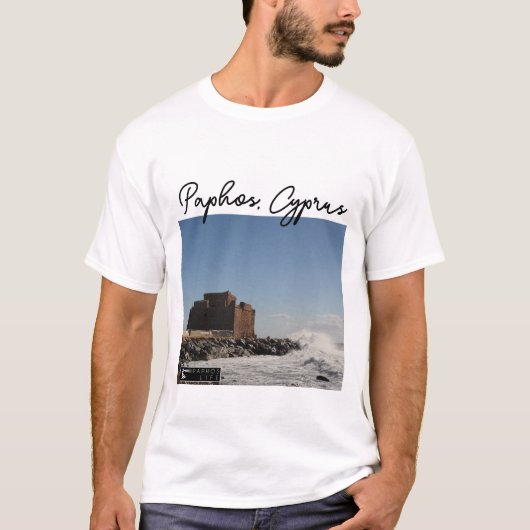 Paphos Castle stormachtig T-shirt (Voorkant)