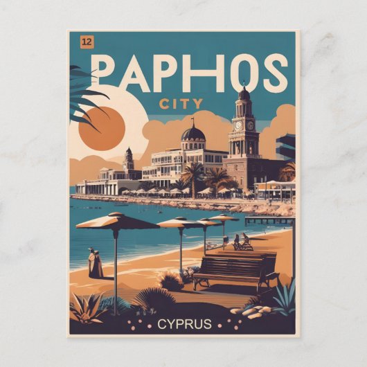 Paphos City, Cyprus vakantie cadeau souvenir Briefkaart (Voorkant)