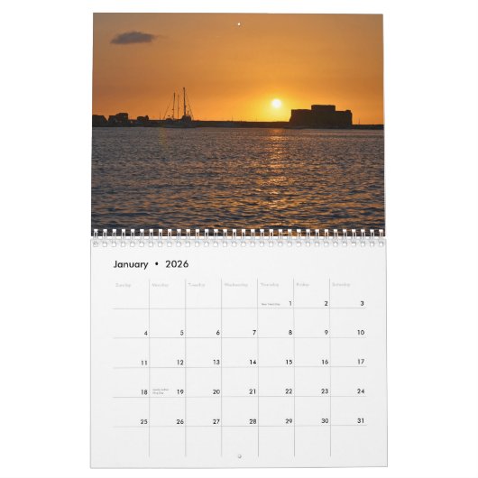 Paphos Cyprus 2026 Kalender (Jan 2026)