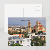 Paphos, Cyprus schilderachtig uitzicht, Briefkaart (Voorkant / Achterkant)