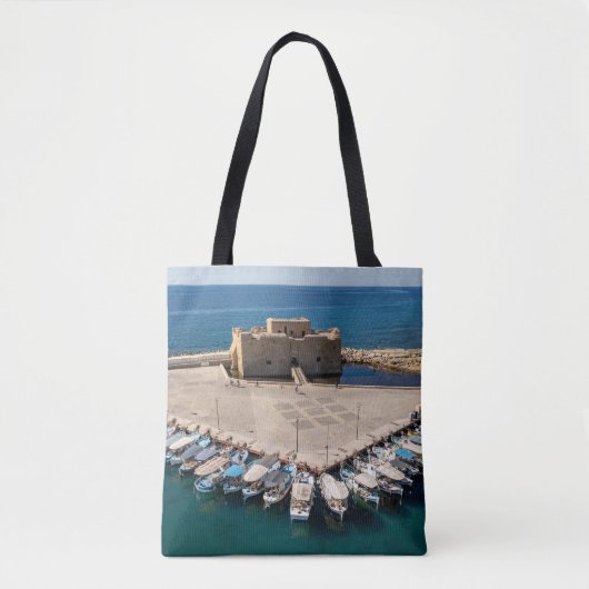 Paphos Harbour and Castle - originele foto Tote Bag (Voorkant)