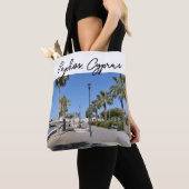 Paphos kust met palmbomen tote bag (Dichtbij)