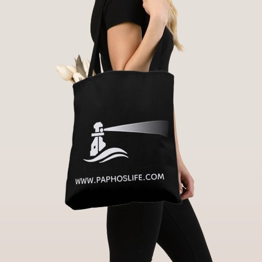 Paphos Life Lighthouse Logo Tote Bag (Dichtbij)