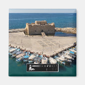 Paphos Life Logo op het kasteel Magneet (Voorkant)