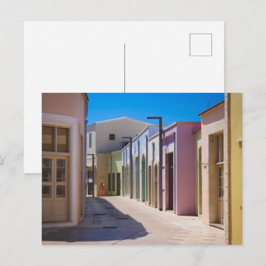 Paphos Oude Stad kleurrijke gebouwen Briefkaart (Voorkant / Achterkant)