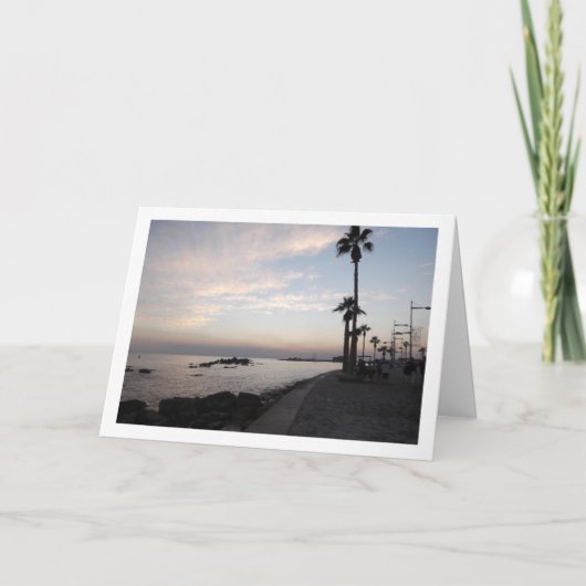 Paphos 's Nachts, Cypriotisch Landschap Kaart (Voorkant)