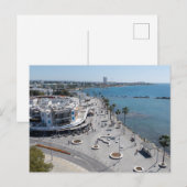 Paphos Seafront drone uitzicht Briefkaart (Voorkant / Achterkant)