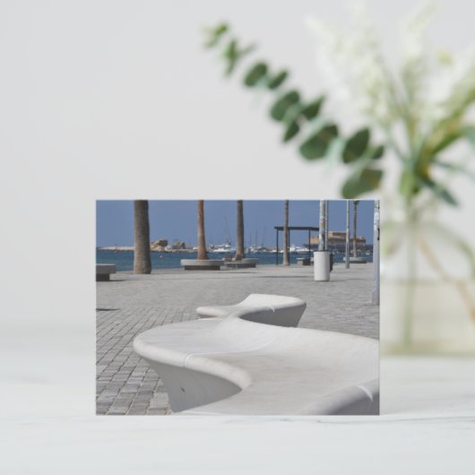 Paphos Seafront seat, Cyprus Briefkaart (Staand voorkant)