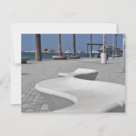 Paphos Seafront seat, Cyprus Briefkaart