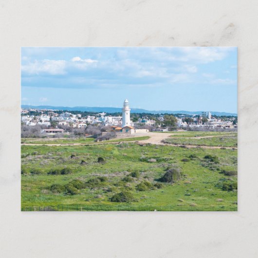 Paphos-vuurtoren, Cyprus Briefkaart (Voorkant)