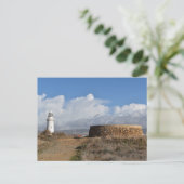 Paphos-vuurtoren, Cyprus Briefkaart (Staand voorkant)