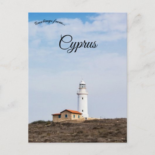 Paphos-vuurtoren in Paphos Cyprus Briefkaart (Voorkant)