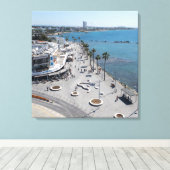 Paphos Zee Front Walk met een drone Canvas Afdruk (Insitu (Houten vloer))