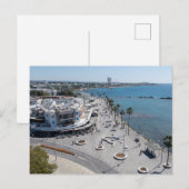 Paphos Zee Front Wandelroute door drone Briefkaart (Voorkant / Achterkant)