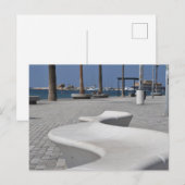 Paphos zeekant bank, Cyprus Briefkaart (Voorkant / Achterkant)