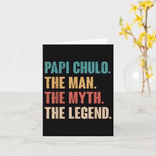 Papi Chulo Het Man De mythe Het legende cadeau voo Kaart (Gele Bloem)