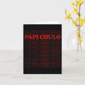 Papi Chulo in distressed stijl als Vaderdag cadeau Kaart (Gele Bloem)