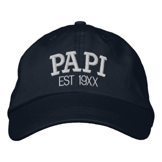 Papi Gepersonaliseerd Vaderdag Cadeau Aangepaste T Geborduurde Pet (Voorkant)