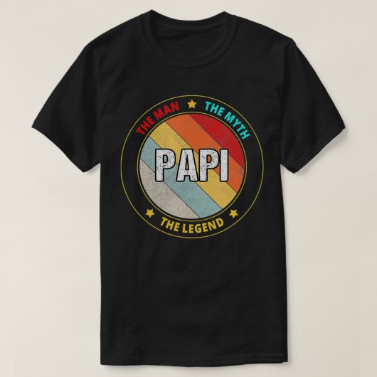 Papi het Man de mythe de legende T-shirt (Design voorkant)