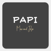 PAPI, kinder namen Vierkante Sticker (Voorkant)