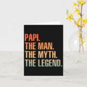 Papi voor mannen Papa Opa Man Mythe Legende Vaderd Kaart (Gele Bloem)
