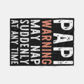 Papi Waarschuwing Kan Plotseling Op Elke Moment Sl Fleece Deken (Voorkant (Horizontaal))