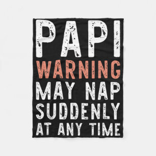 Papi Waarschuwing Kan Plotseling Op Elke Moment Sl Fleece Deken