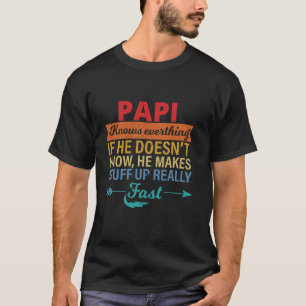 Papi weet alles wat opa's dag van dag tot dag heef t-shirt