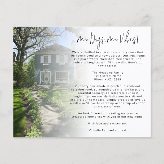 PAPIER 2 Aangepaste foto's Home Nieuw adres Flyer (Voorkant)