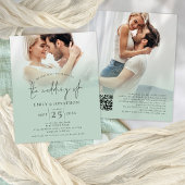 PAPIER 2 foto overlay script QR Sage bruiloft Flyer