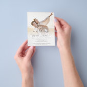 PAPIER 2 foto's Overlay Boho bruiloft uitnodiging Flyer (Hand)